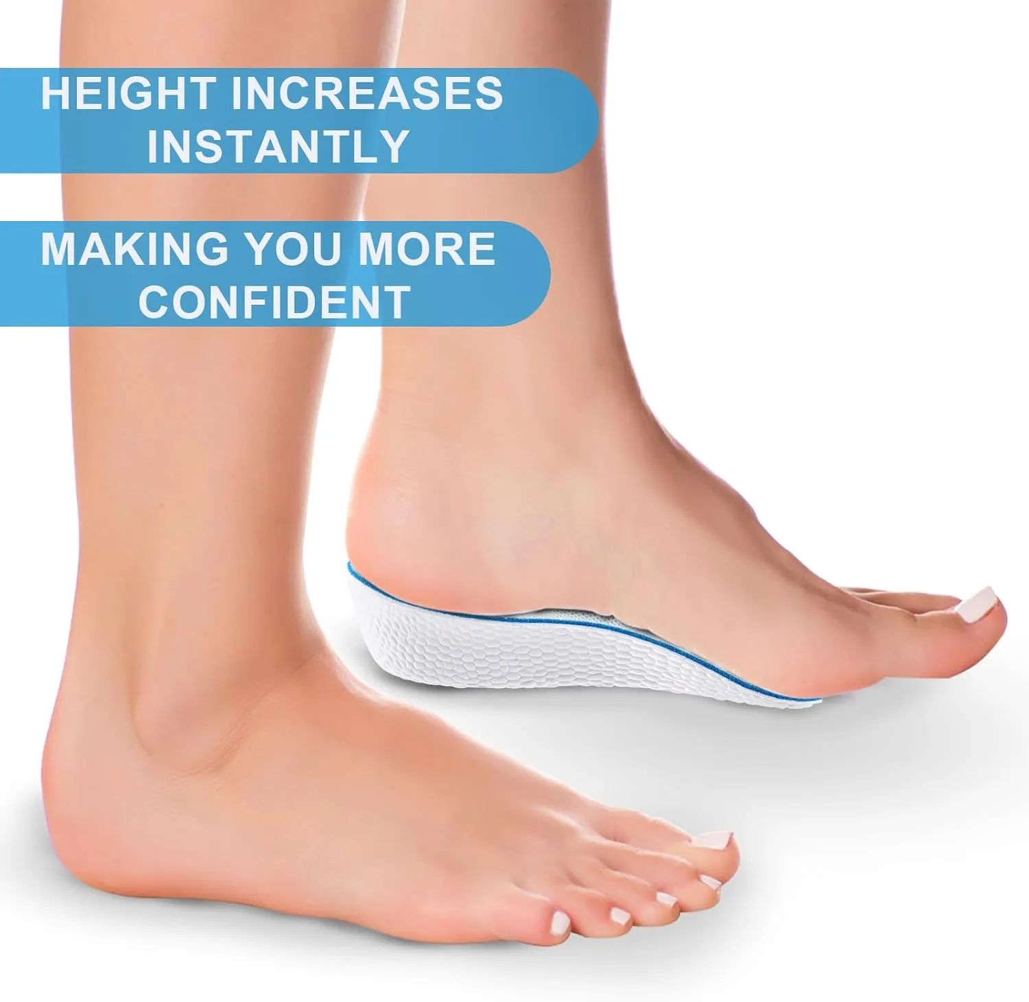 2 Pairs Orthopedic High Pads, 0.98 Inch Height Increase Insoles High Pads 1.0 Orthopedic Insoles Arch Support Insoles Orthopedic High Heel Pads for Men Women