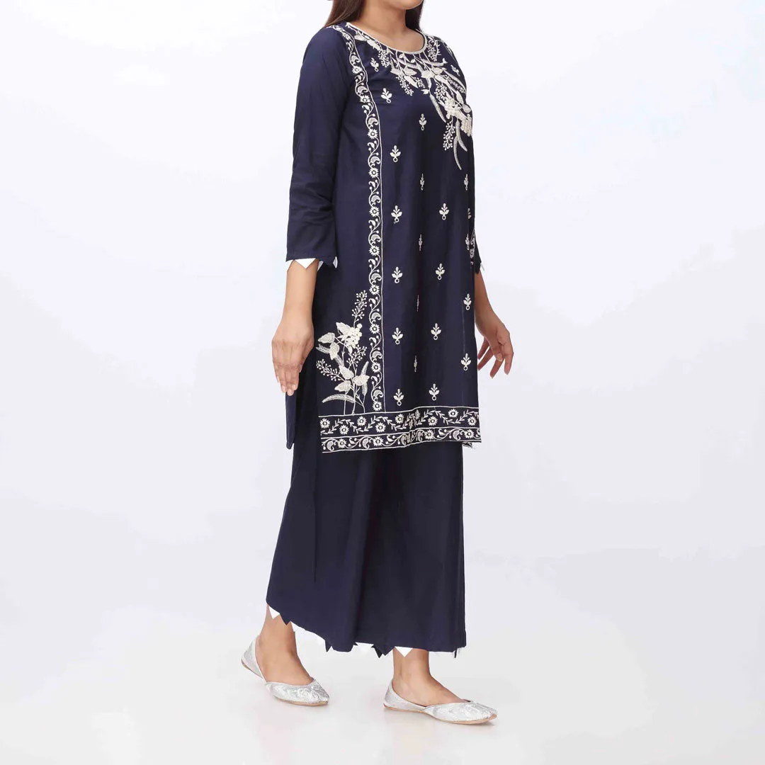 2PC- Embroidered Cotton Shirt & Trouser PW3259
