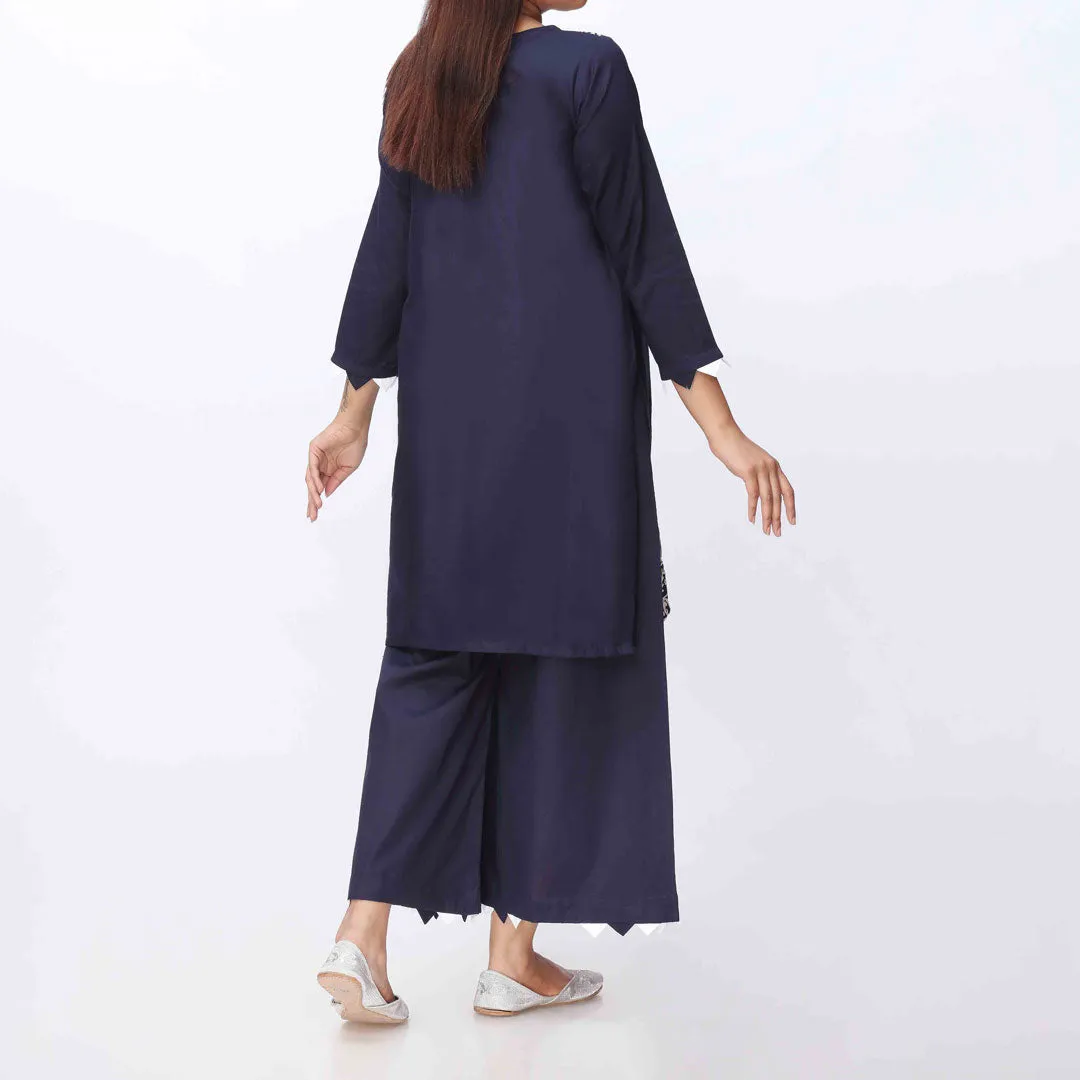2PC- Embroidered Cotton Shirt & Trouser PW3259