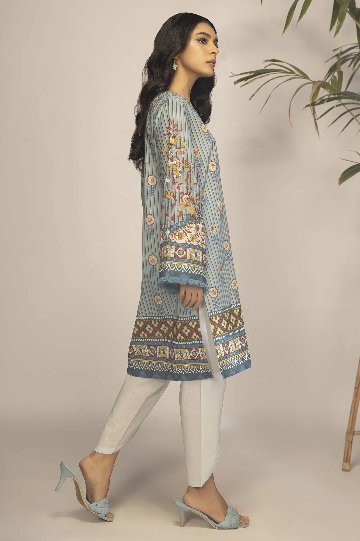 2PC Unstitched Printed
