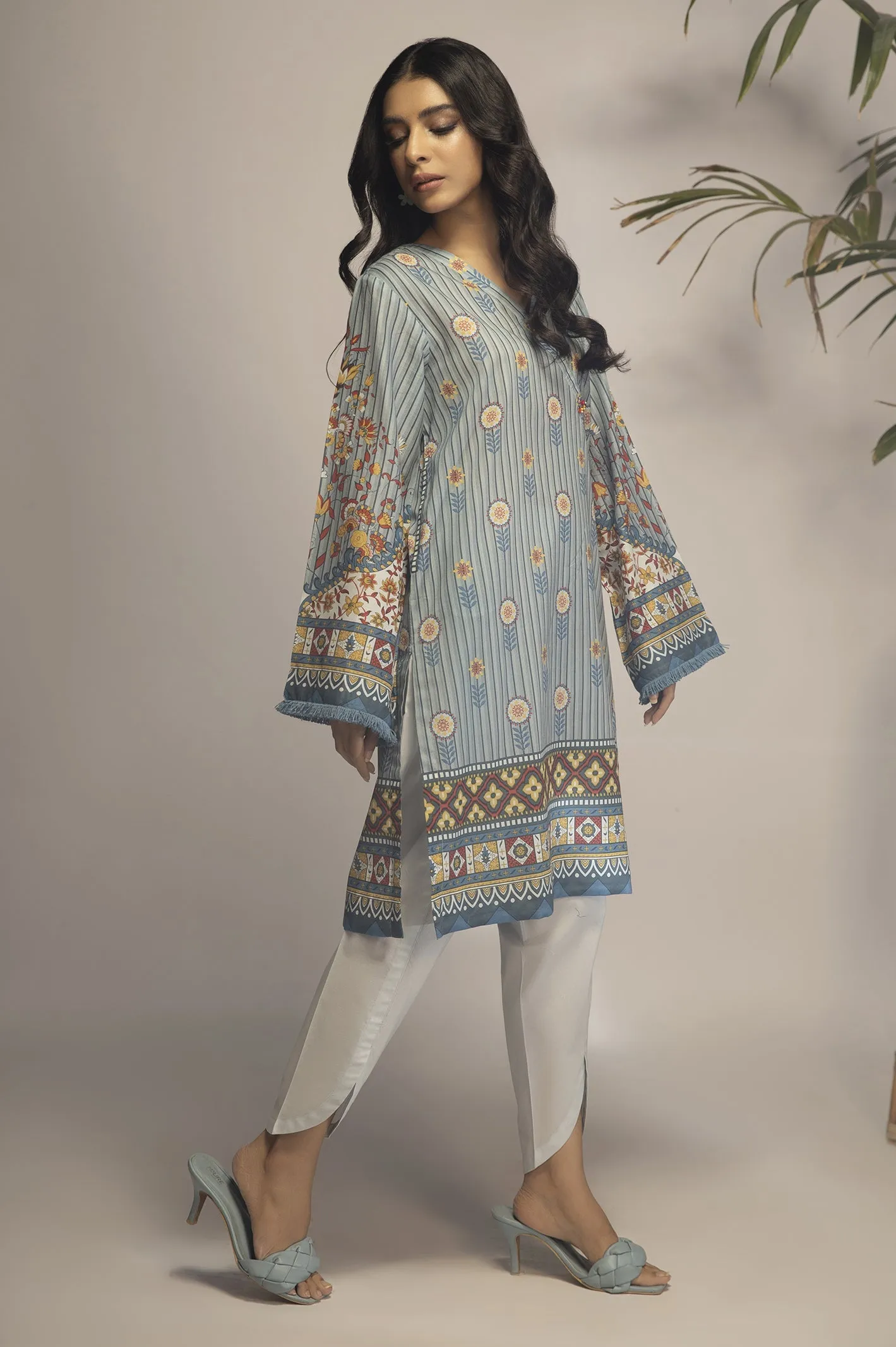 2PC Unstitched Printed