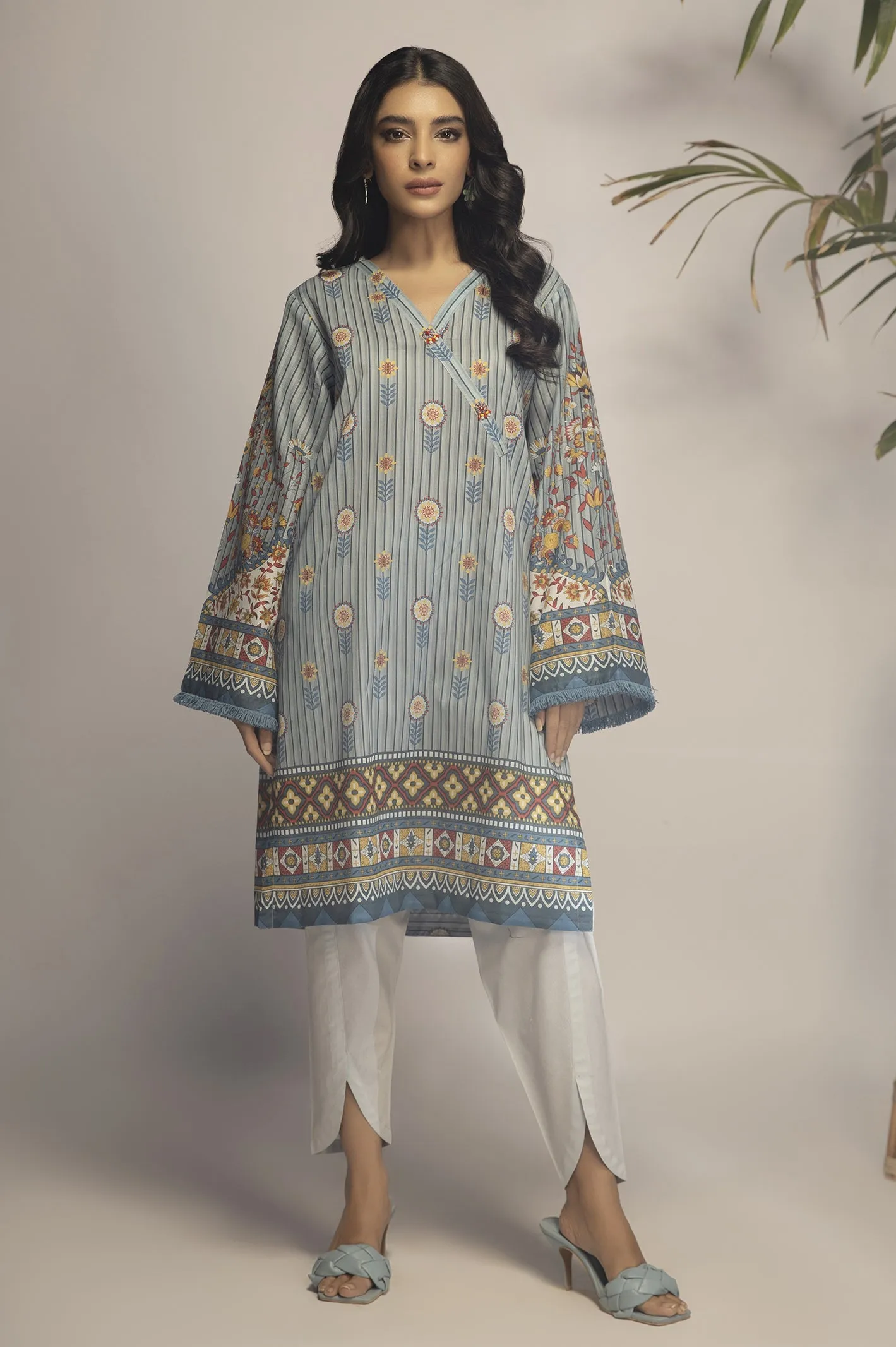 2PC Unstitched Printed