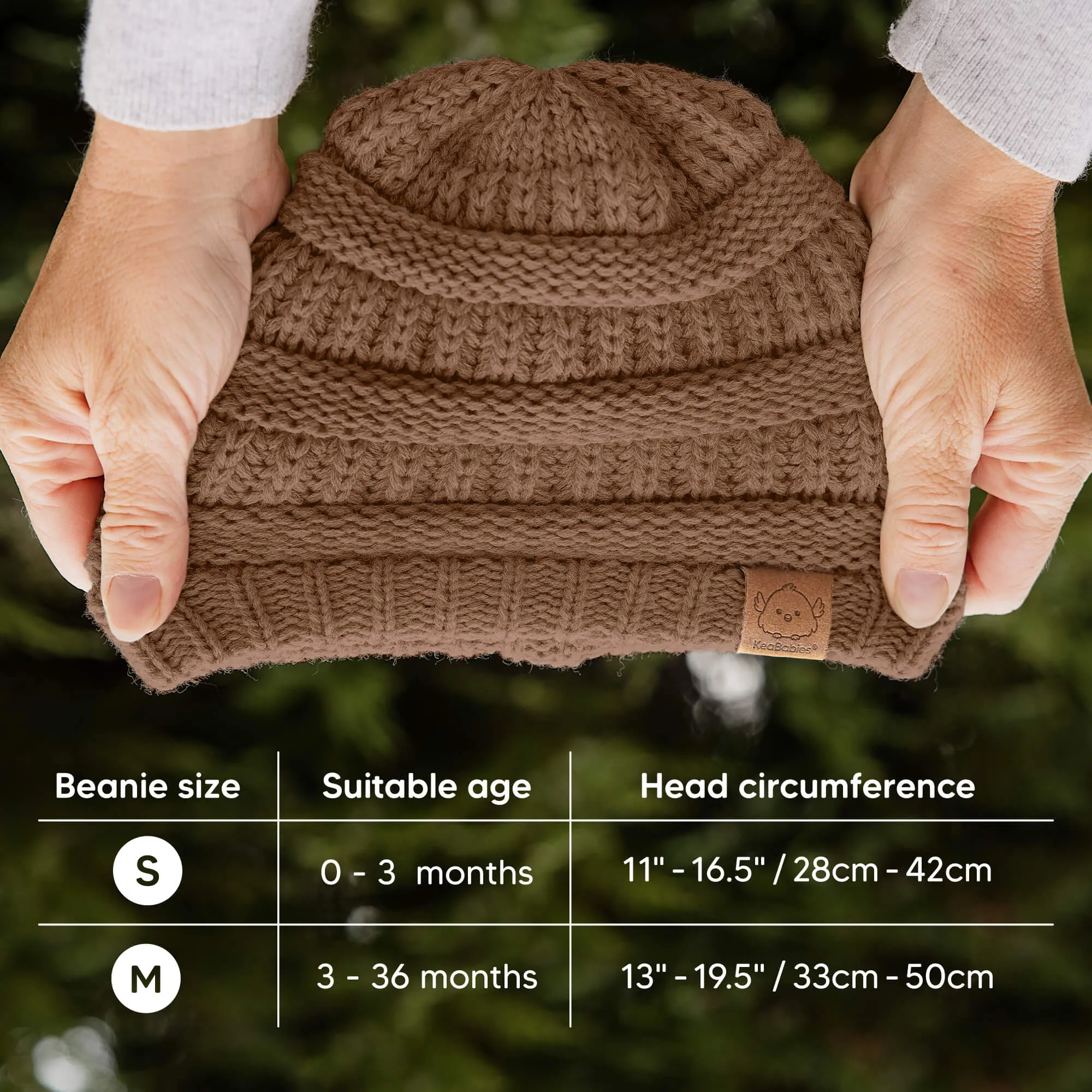 3-Pack Warmzy Baby Beanies (Dune, M)