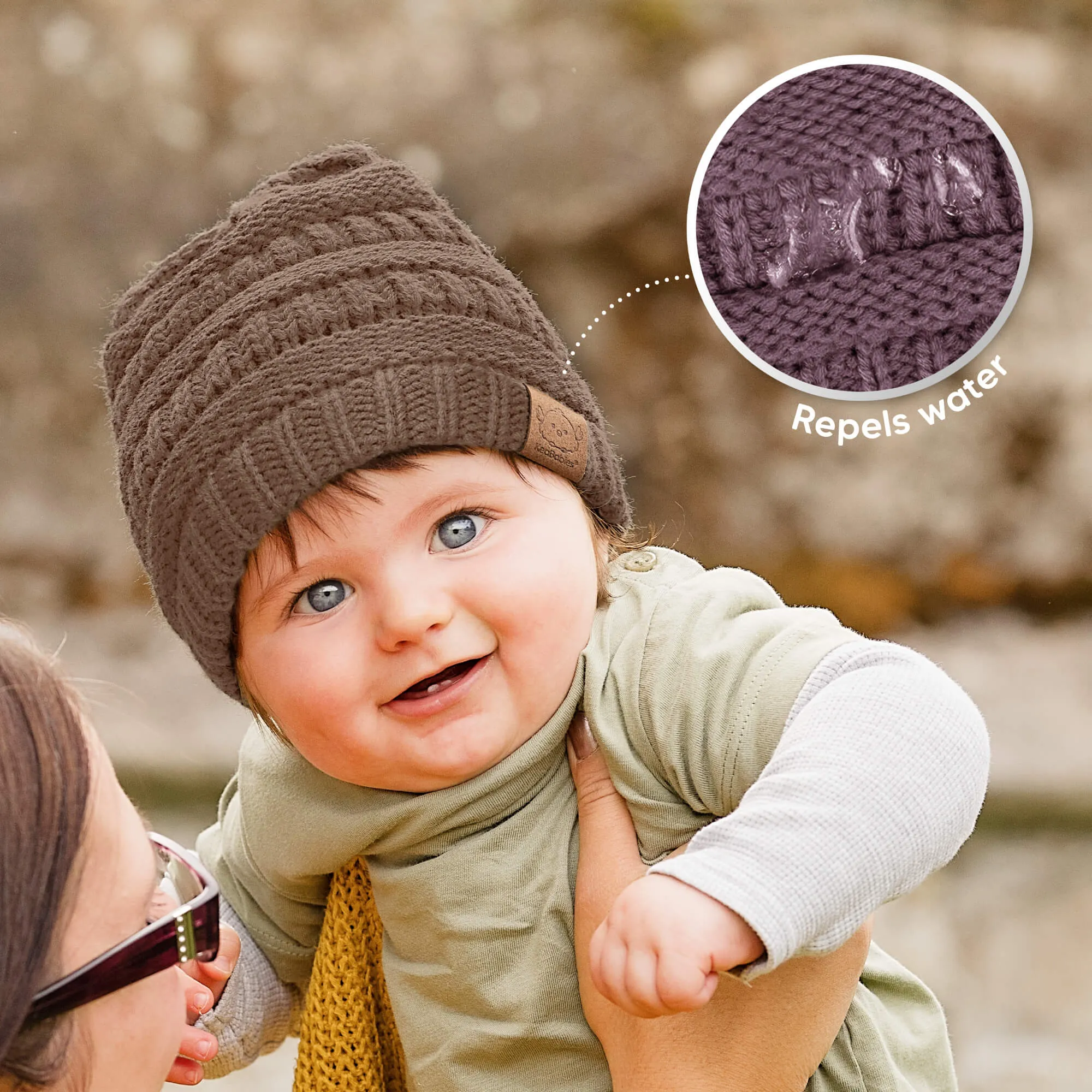 3-Pack Warmzy Baby Beanies (Dune, M)