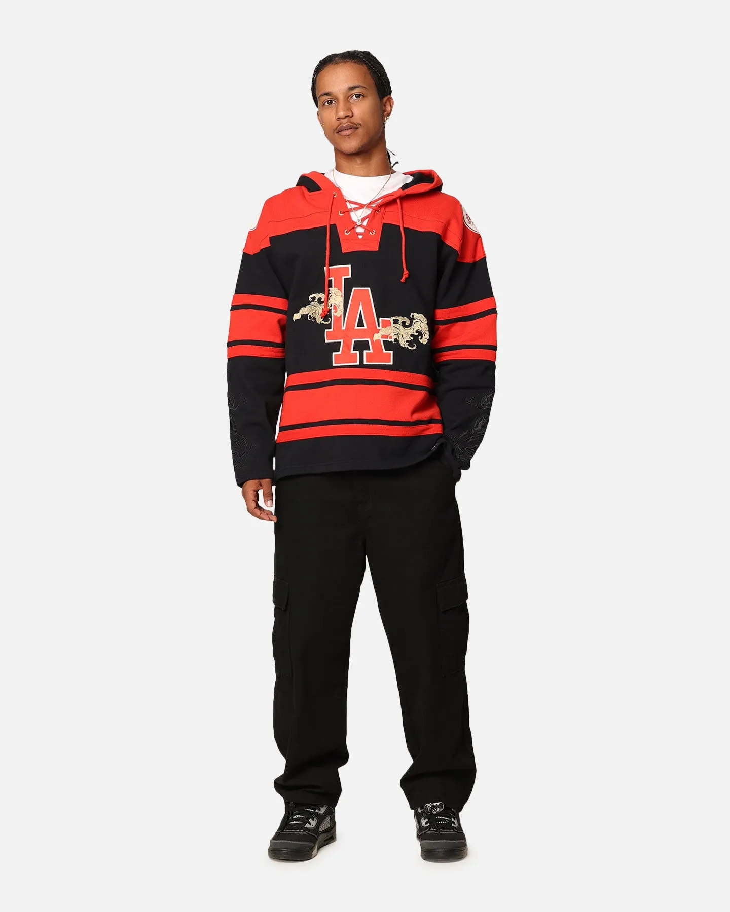 47 Brand Los Angeles Dodgers 'Year Of The Dragon' Lacer Hoodie Jet Black