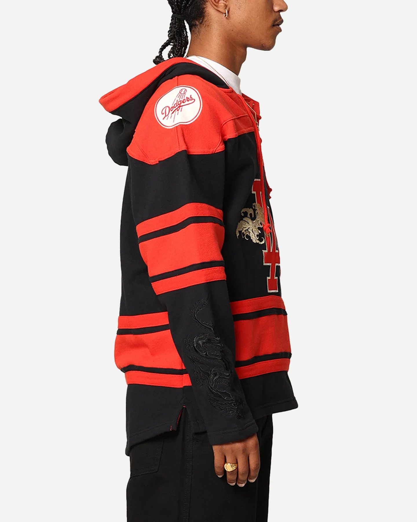 47 Brand Los Angeles Dodgers 'Year Of The Dragon' Lacer Hoodie Jet Black