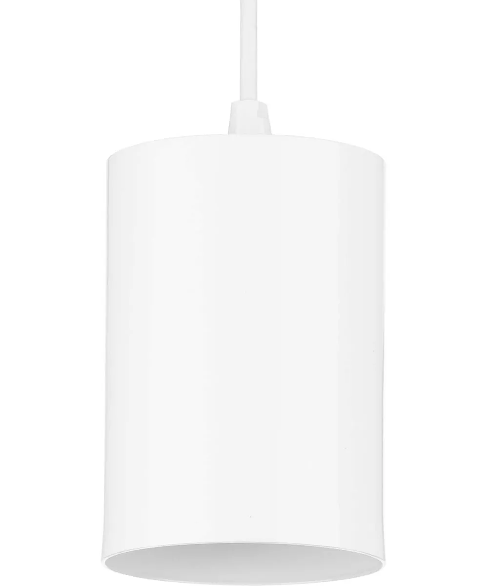 5"  Outdoor Aluminum Cylinder Cord-Mount Hanging Light White