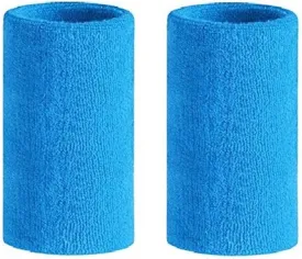 6' Inch Wrist Sweatband in 11 Athletic Cotton Wristbands Armbands (1 Pair)