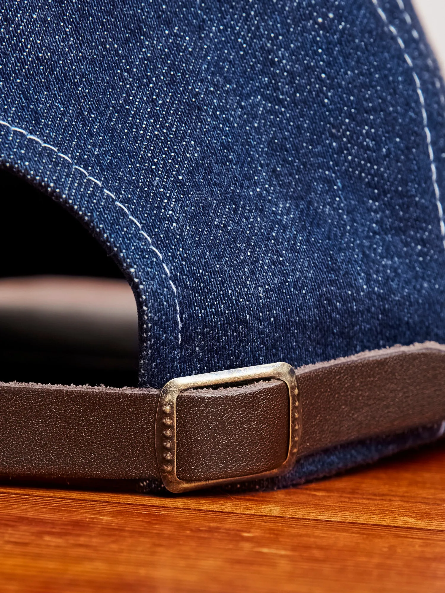 6-Panel Denim Cap in Indigo