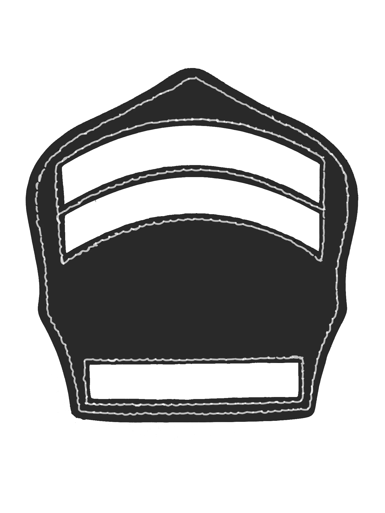 6" Traditional Leather Front (3 Panel)