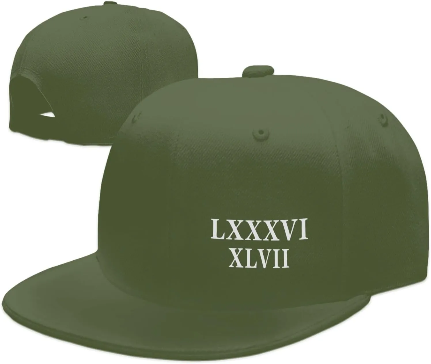 86 47 Roman Numerals Lxxxvi XLVII 8647 Flat Brim Baseball Cap Polyester Snapback Hat