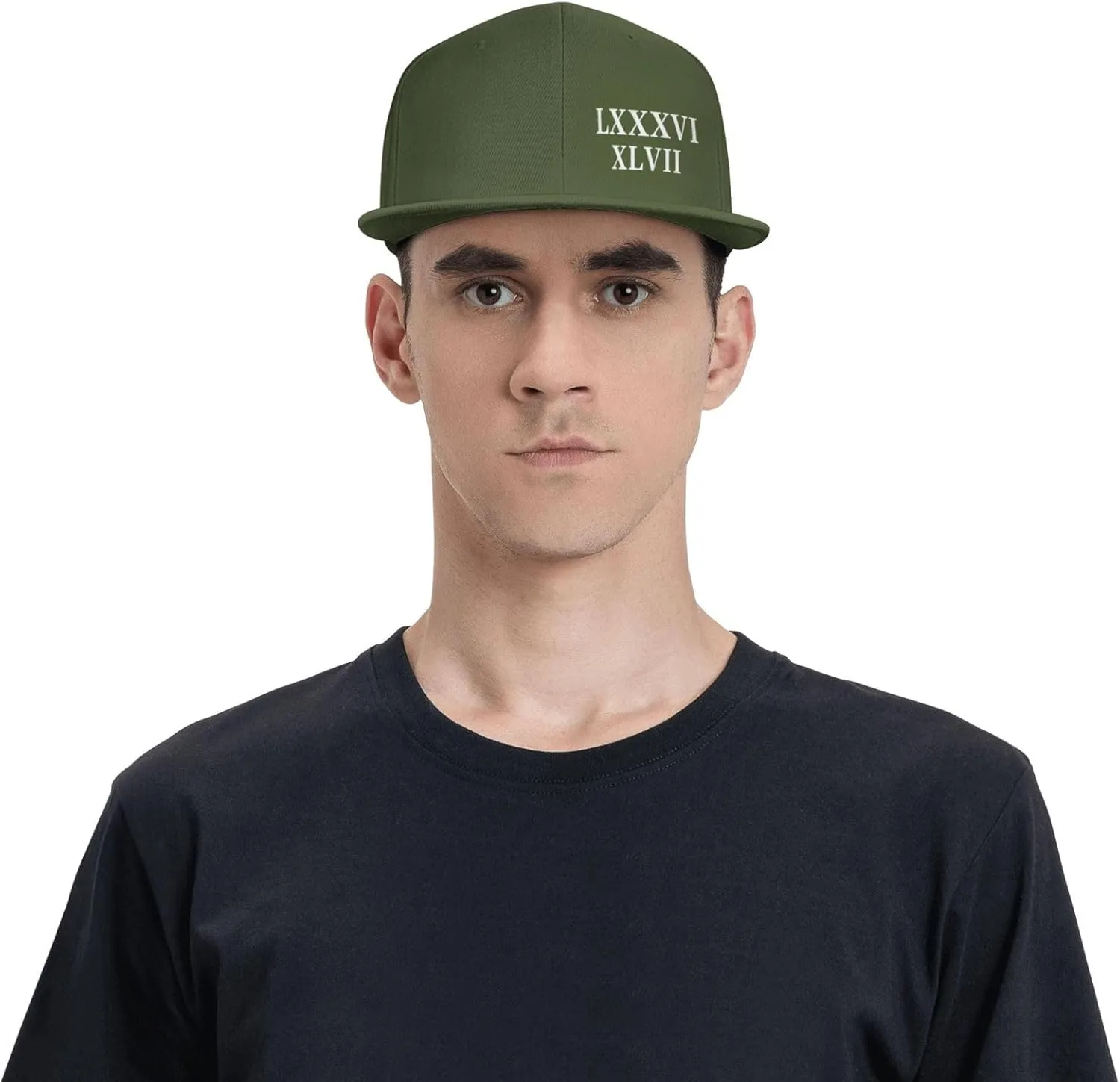 86 47 Roman Numerals Lxxxvi XLVII 8647 Flat Brim Baseball Cap Polyester Snapback Hat