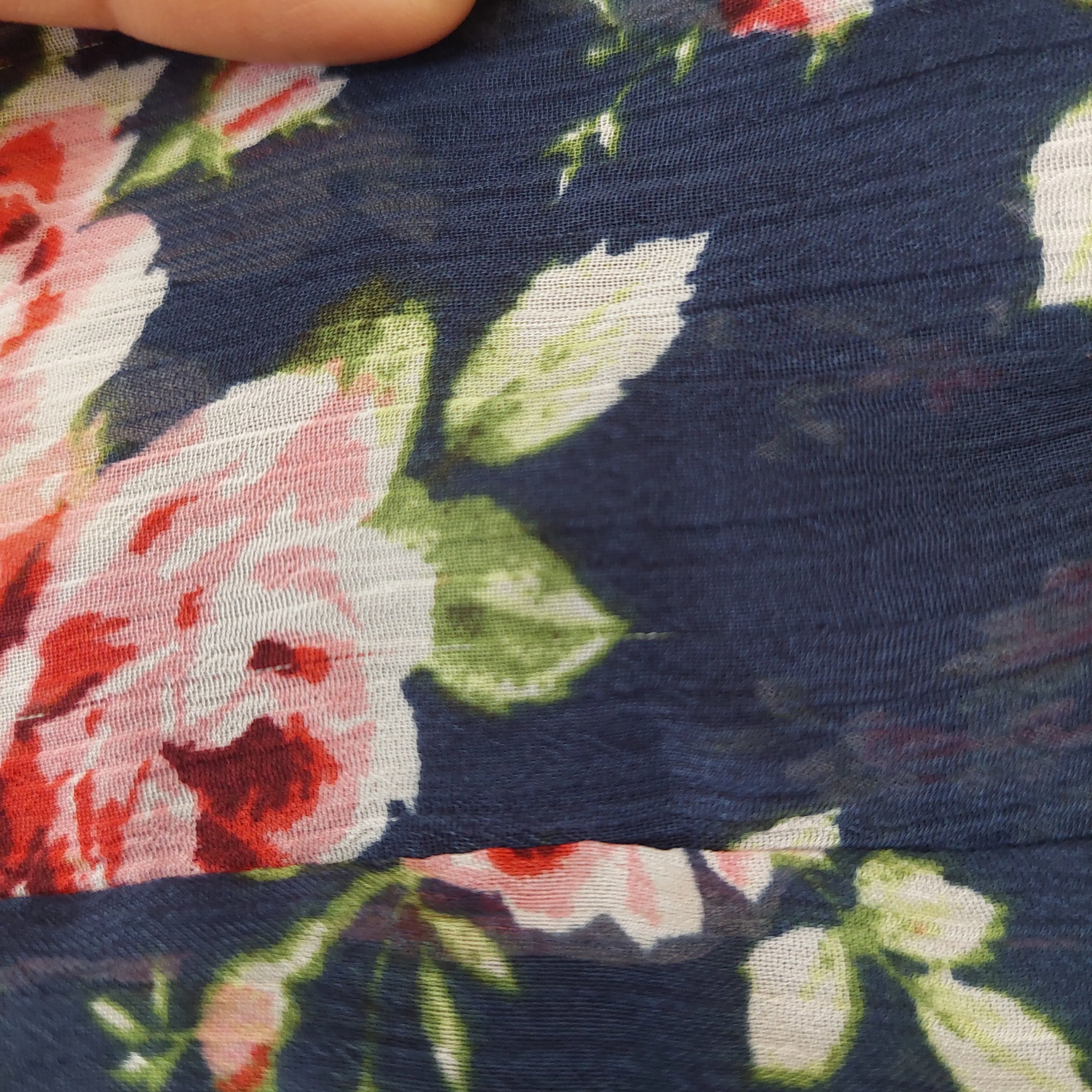 Abercrombie & Fitch Blue Floral Printed Sheer Blouse | Gently Used |
