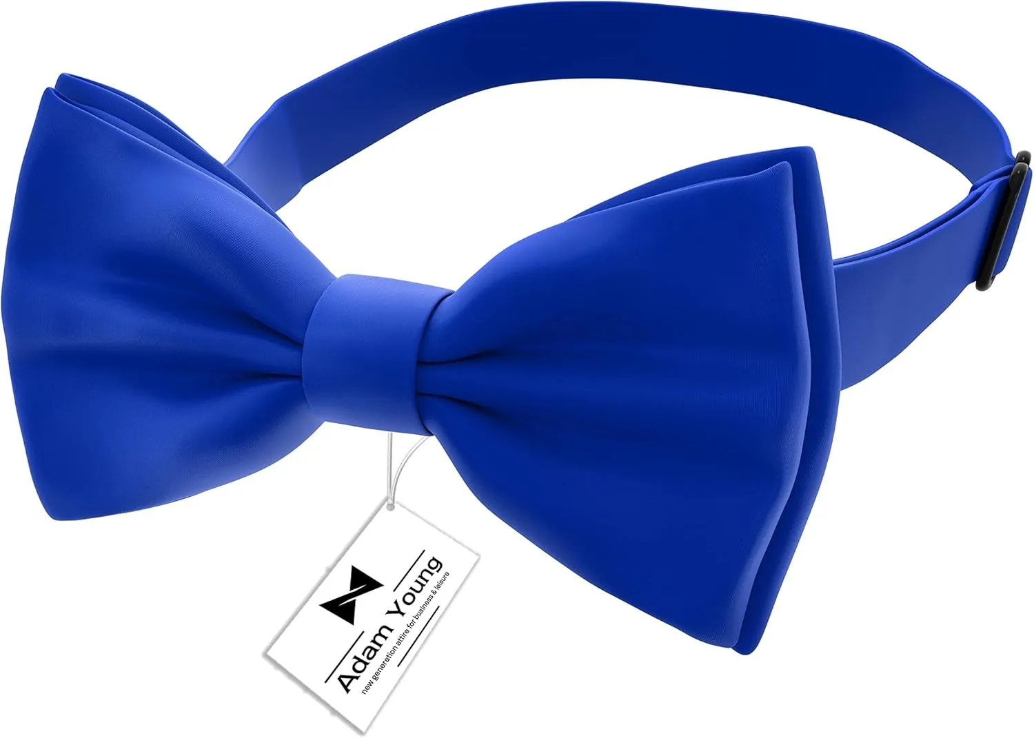Adam Young Men's Bow Ties with Handkerchief & Cufflinks Pre-Tied Style Formal Satin Classic Bowtie for Tuxedo Faux Silk