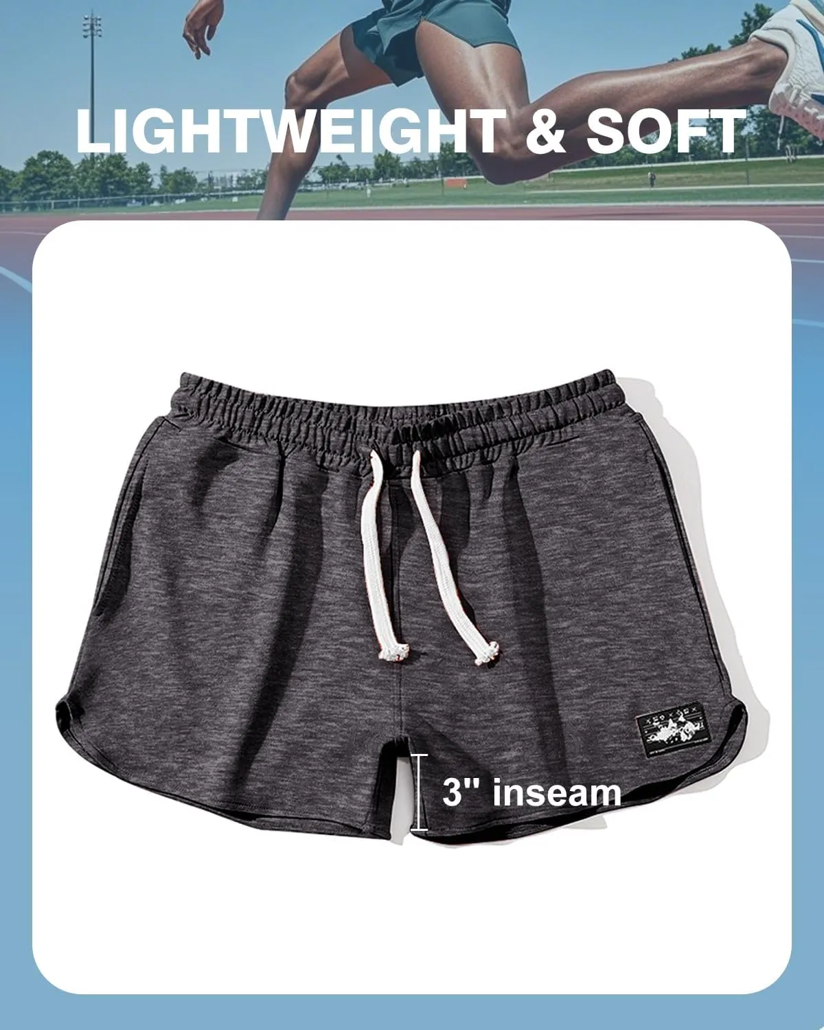 AIMPACT Men's Athletic Shorts Bodybuilding Workout Cotton Gym Shorts with Pockets