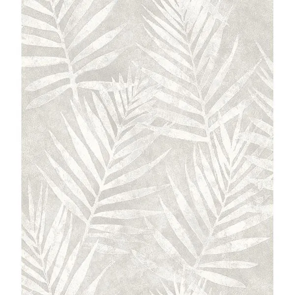 Amador Silver Palm Wallpaper  | Brewster Wallcovering