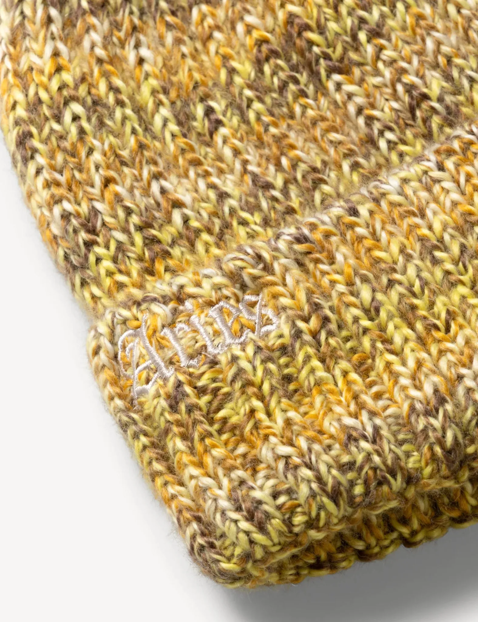 Aries Rib Knit Space Dye Beanie - Lime Green