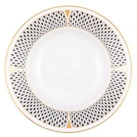 Art Deco Black Rim Soup