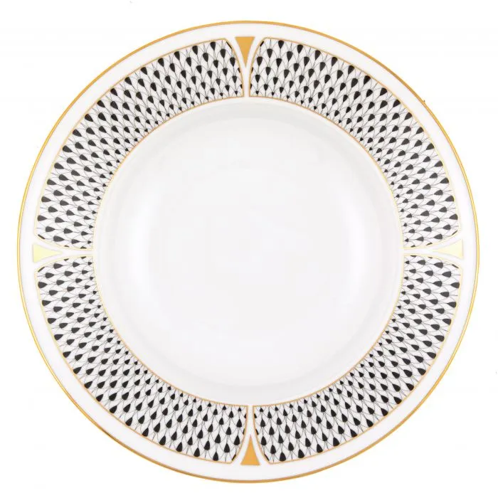 Art Deco Black Rim Soup