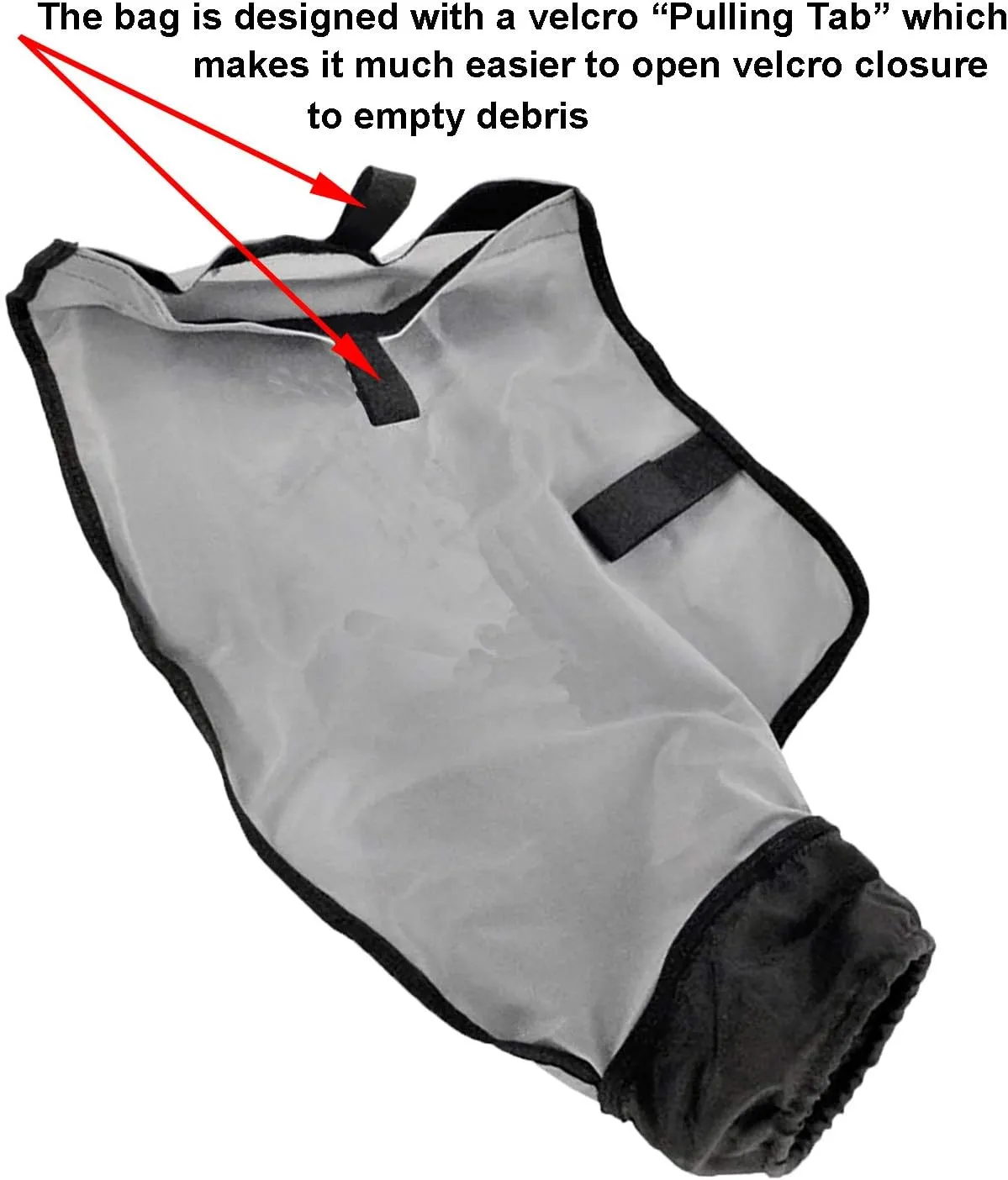 ATIE Pool Cleaner Debris Bag with Hook and Loop Fastener Enclourse Compatible with Pentair Racer 360228 and Racer LS 360330 Pool Cleaner Debris Bag Kit 360240 (2 Pack)