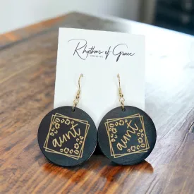 Aunt Earrings - Auntie Earrings, Aunt Gift, Aunt Accessories, Boho Chic, Aunt Life, Aunt Jewelry, Handmade Earrings, Handmade Jewelry