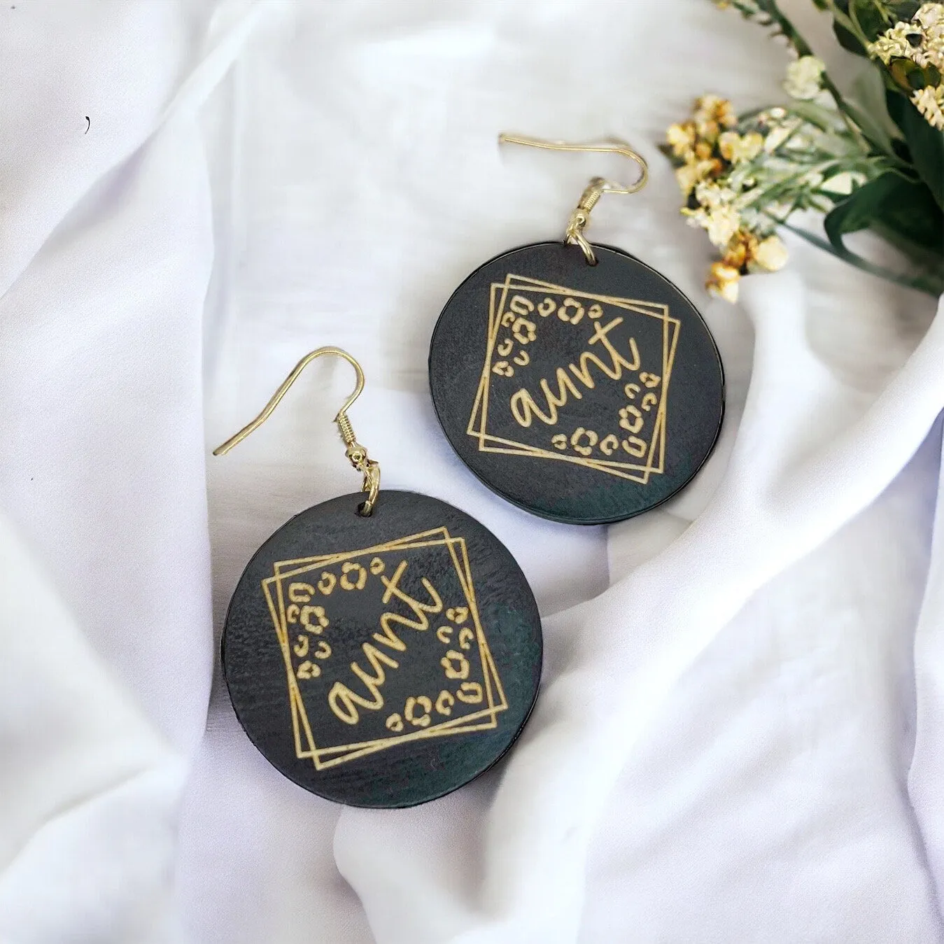 Aunt Earrings - Auntie Earrings, Aunt Gift, Aunt Accessories, Boho Chic, Aunt Life, Aunt Jewelry, Handmade Earrings, Handmade Jewelry