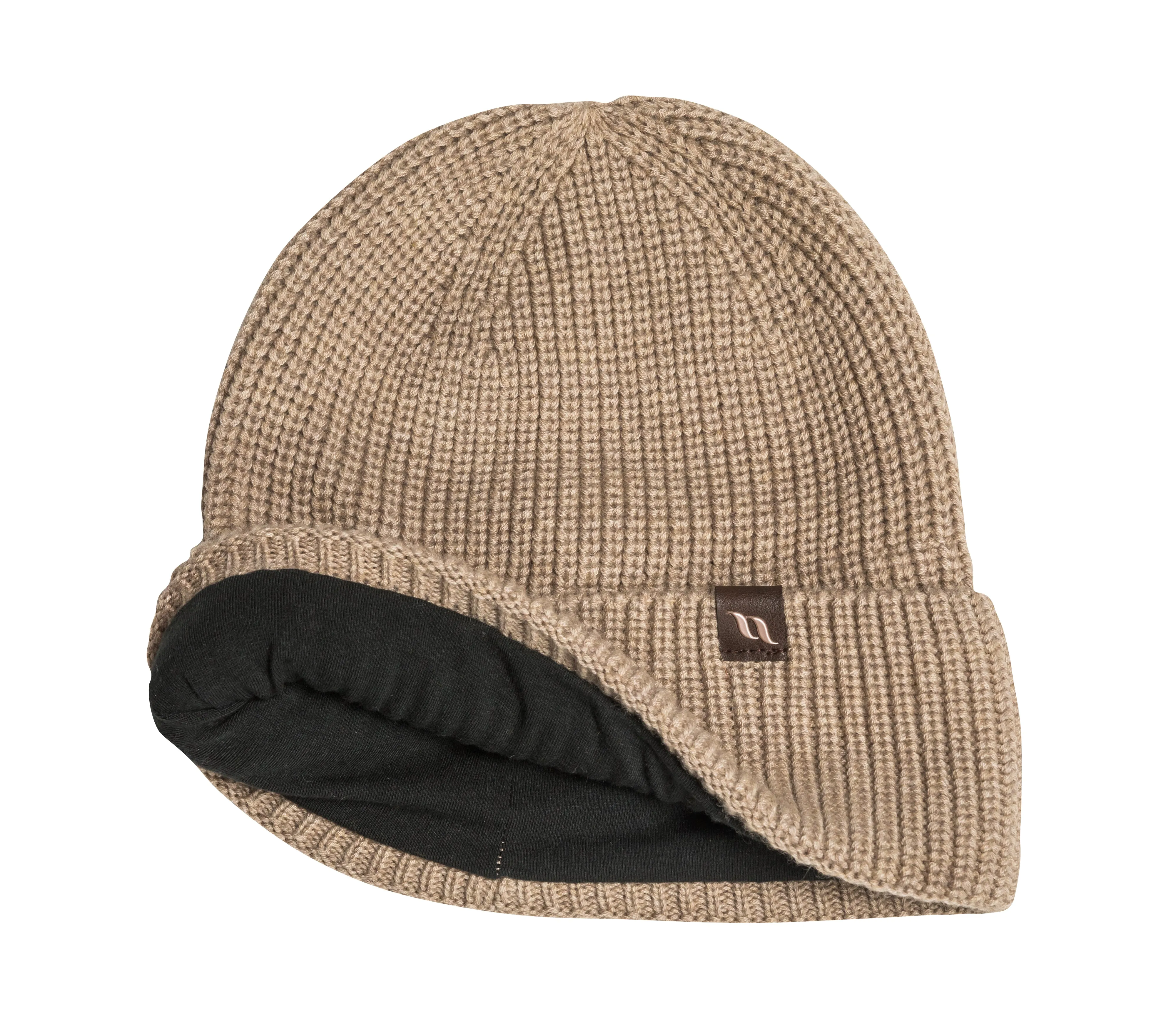 Ava Woolblend Knitted Beanie with Cuff