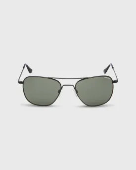 Aviator Sunglasses in Matte Black/AGX Glass Lens