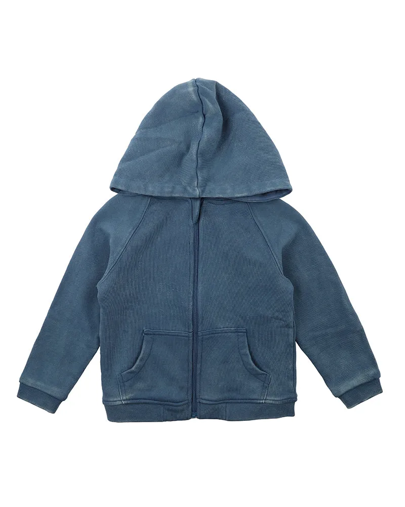 Bebe Blair Zip Hoodie - Washed Blue (Size 000-5)