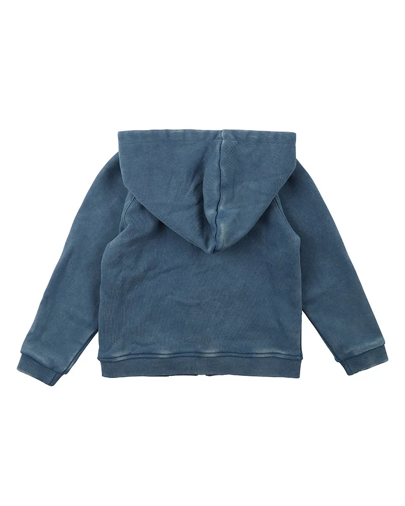 Bebe Blair Zip Hoodie - Washed Blue (Size 000-5)
