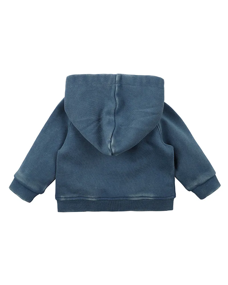 Bebe Blair Zip Hoodie - Washed Blue (Size 000-5)