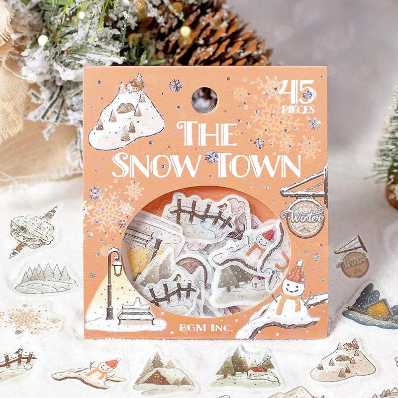 BGM Foil Stamping Winter Limited Edition Flake Seal - Snowy Town