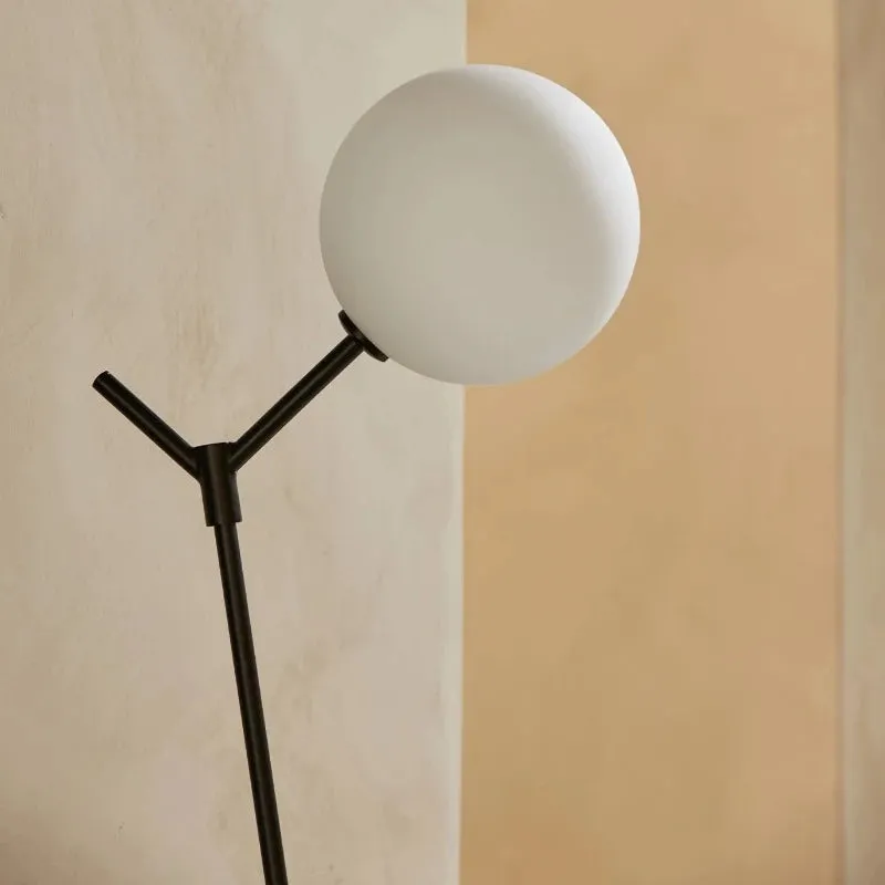 Blown Glass Opal Orb Table Lamp