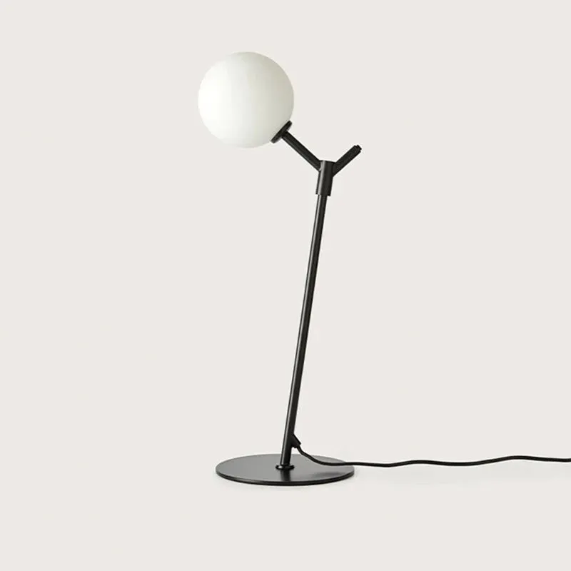 Blown Glass Opal Orb Table Lamp