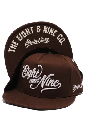 Brown Script Logo Snapback