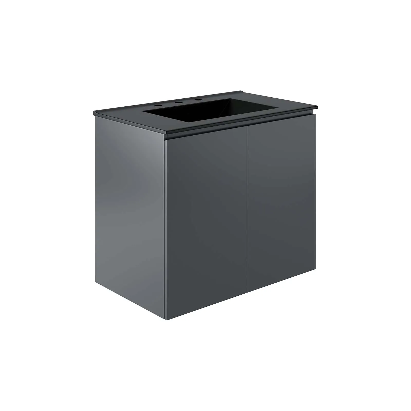 Bryn 30" Wall-Mount Bathroom Vanity By Modway - EEI-5778 - Gray Black