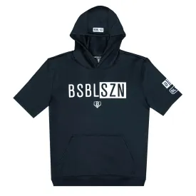 BSBL-SZN Youth Short Sleeve Hoodie V3 Black/White