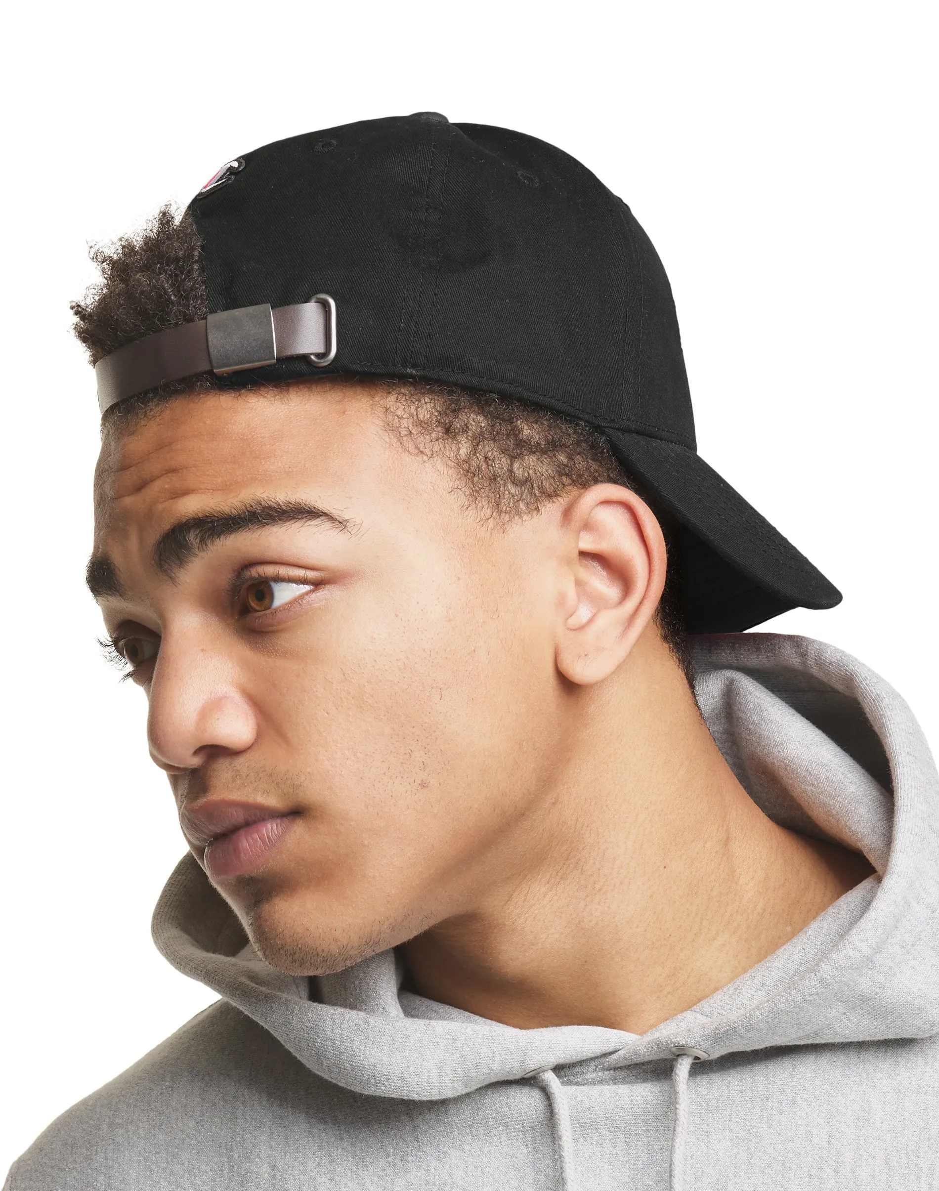 Champion Class Twill Black Strapback Hat
