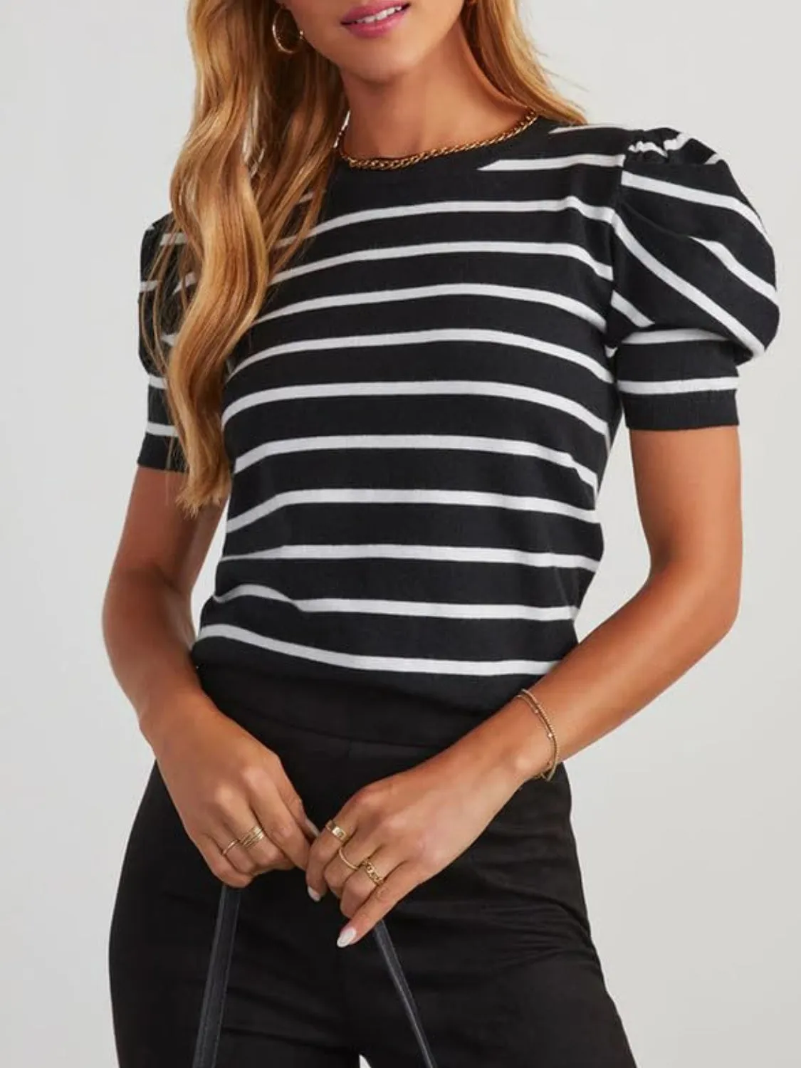 Chandler Puff Sleeve Knit Top
