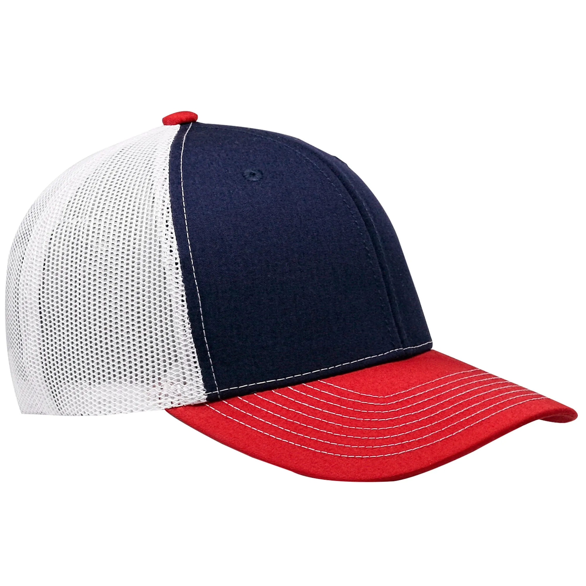 Cobra C112 6 Panel Structured Poly/Cotton Front Mesh Back Hat