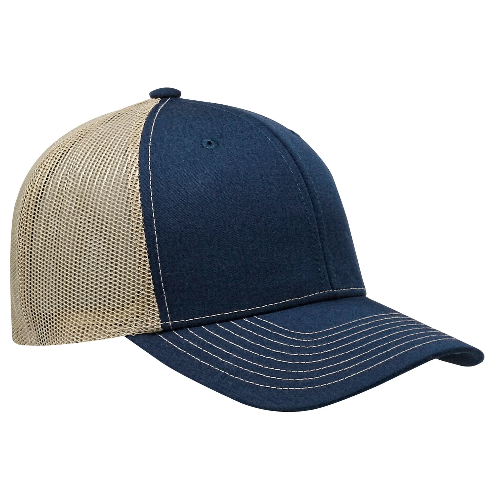 Cobra C112 6 Panel Structured Poly/Cotton Front Mesh Back Hat