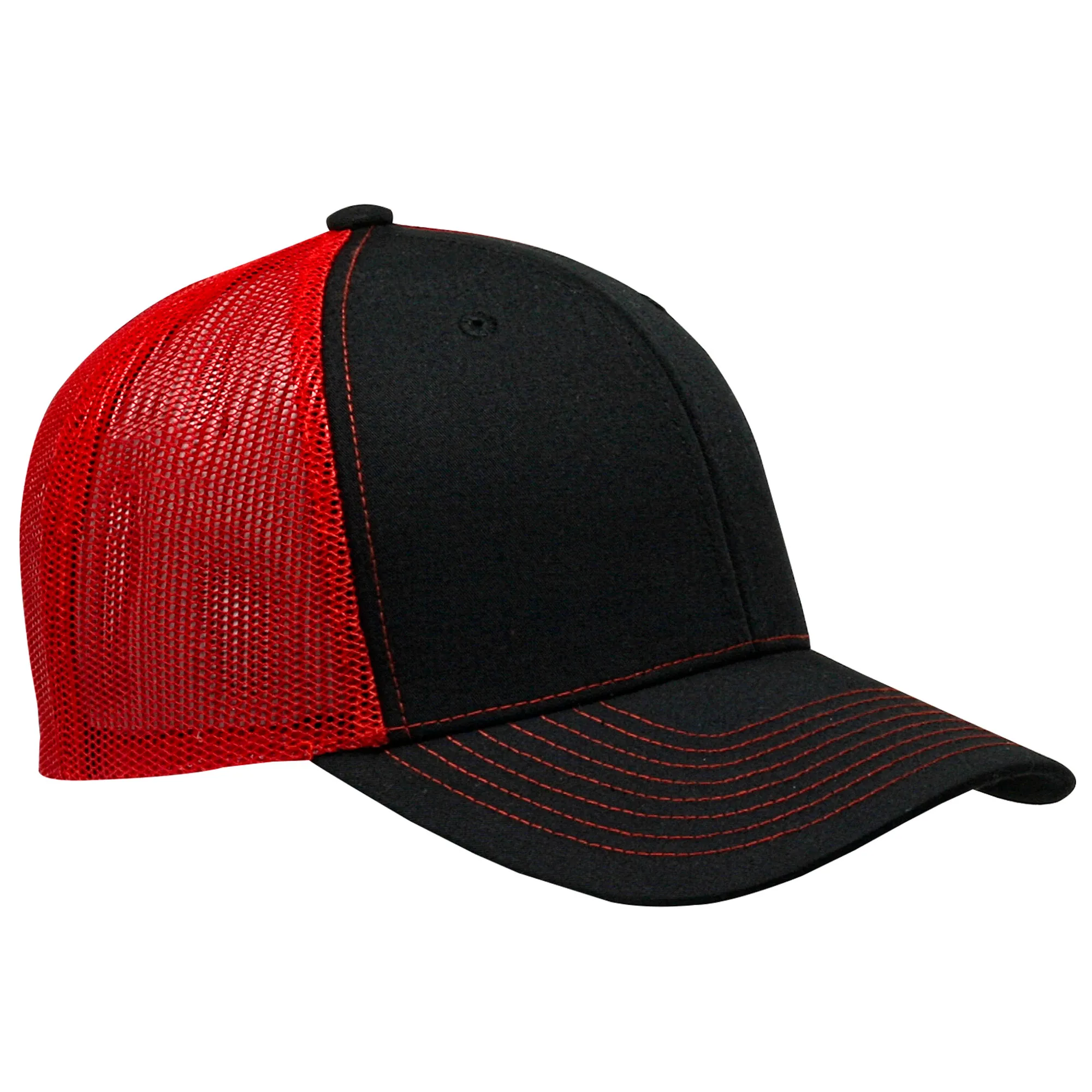 Cobra C112 6 Panel Structured Poly/Cotton Front Mesh Back Hat