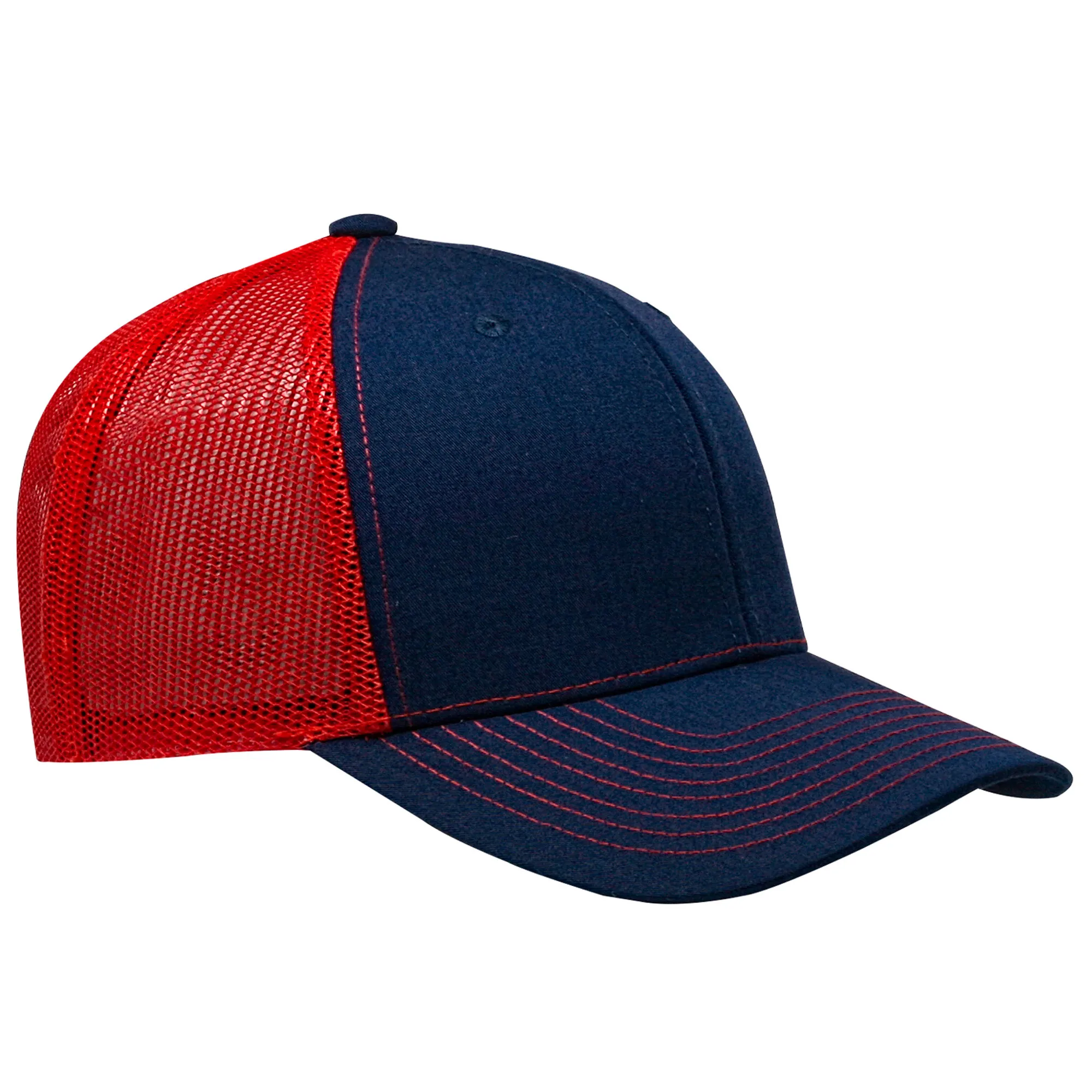Cobra C112 6 Panel Structured Poly/Cotton Front Mesh Back Hat