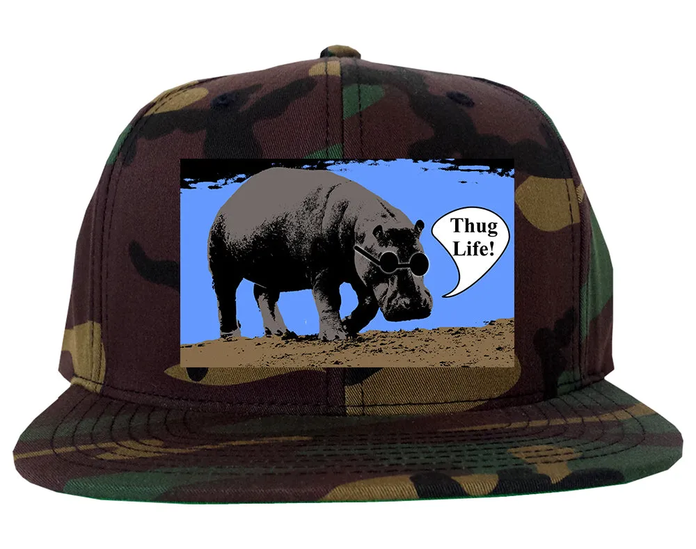 Cool Hippo Thug Life Funny Mens Snapback Hat