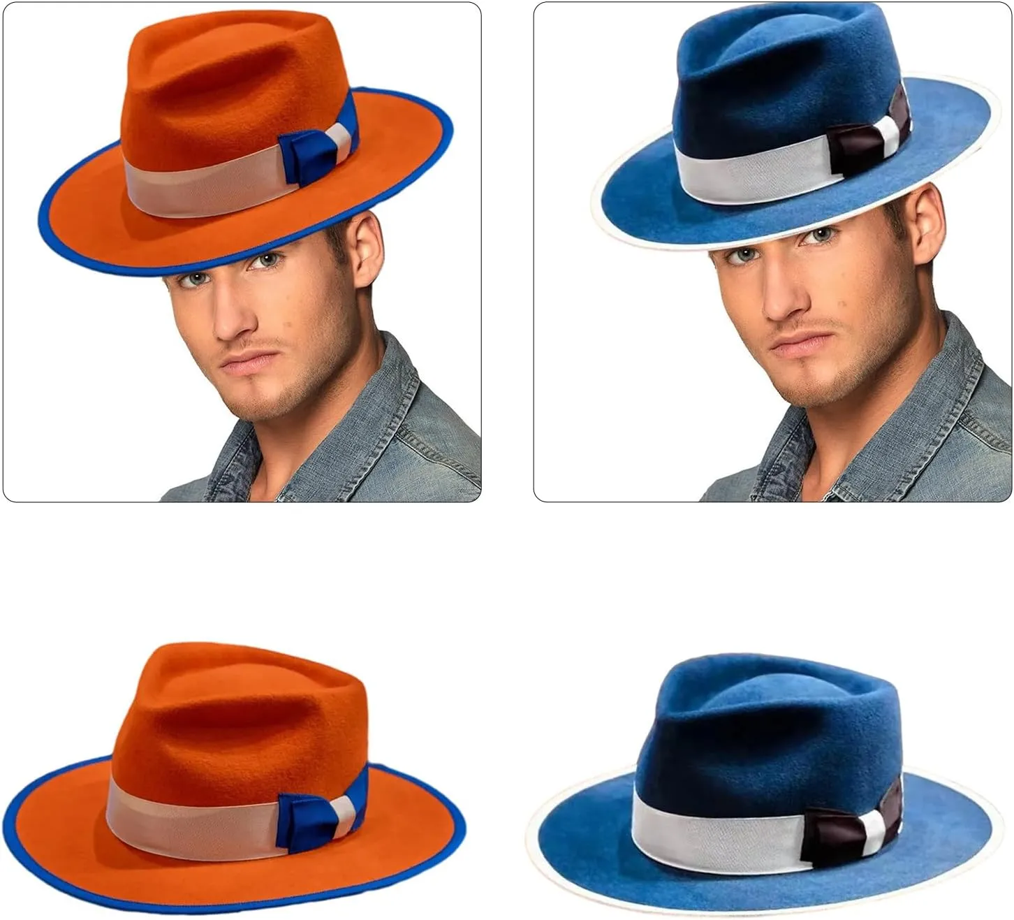 Cowboy Hat Fedoras Western Short-Brimmed Hat for Women Man Casual Wear Western Fedoras Man Women Unisex Wear