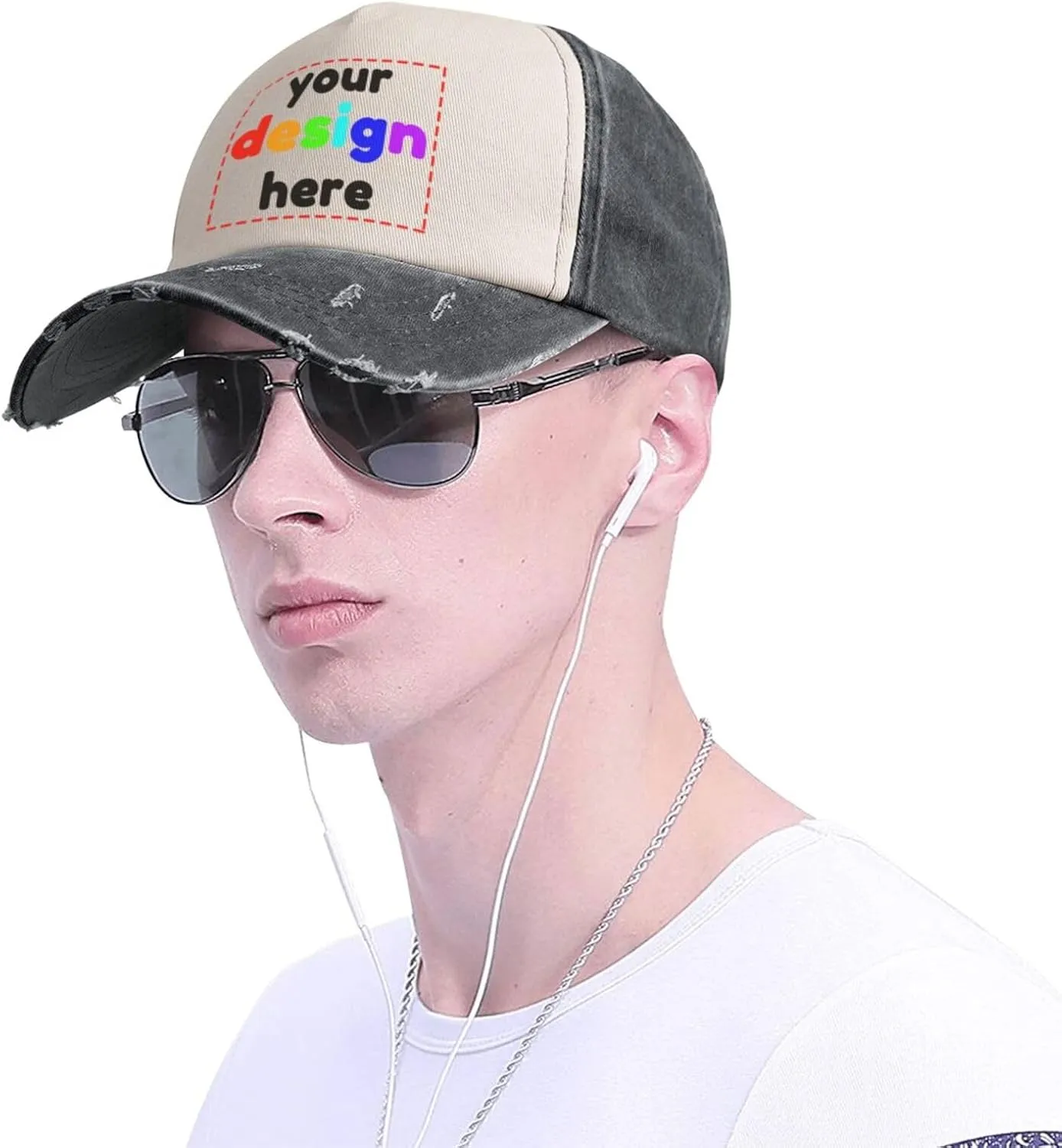 Custom Hats for Men Women Visor Basrball Cap Trucker Cap Snapback hat Add Your Text/Logo/Photo/Picture Adjustable
