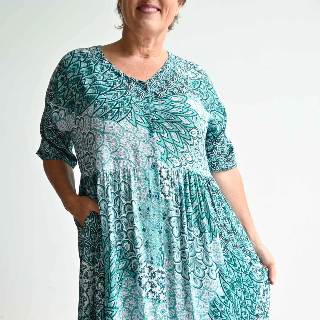 Day Tripper Summer Sundress - Peacock