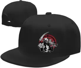 Death Skull Classic Snapback Hats for Men Flat Bill Hats for Women Snapback Snap Backpack Black Trucker Dad Baseball Cap