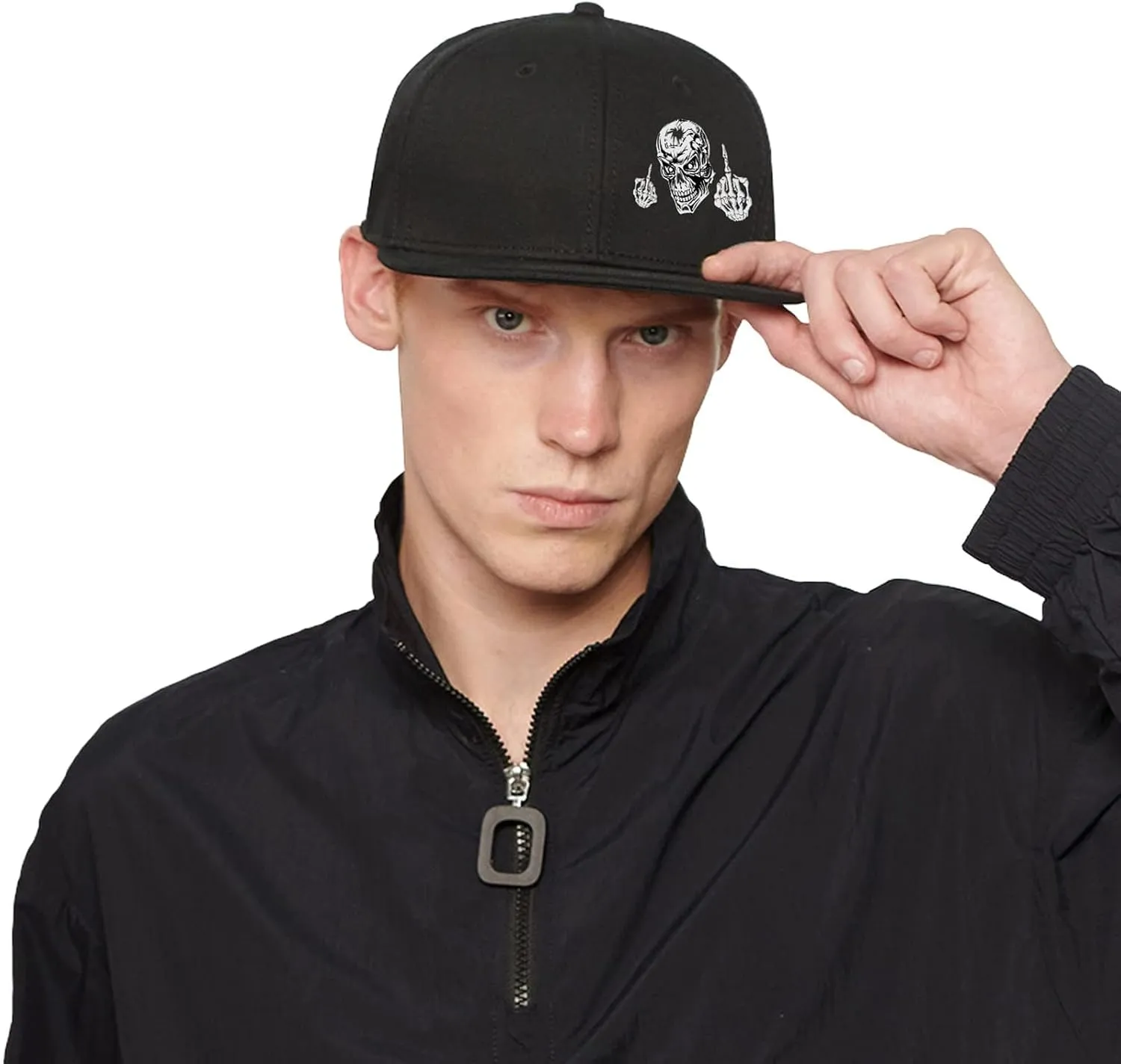 Death Skull Classic Snapback Hats for Men Flat Bill Hats for Women Snapback Snap Backpack Black Trucker Dad Baseball Cap