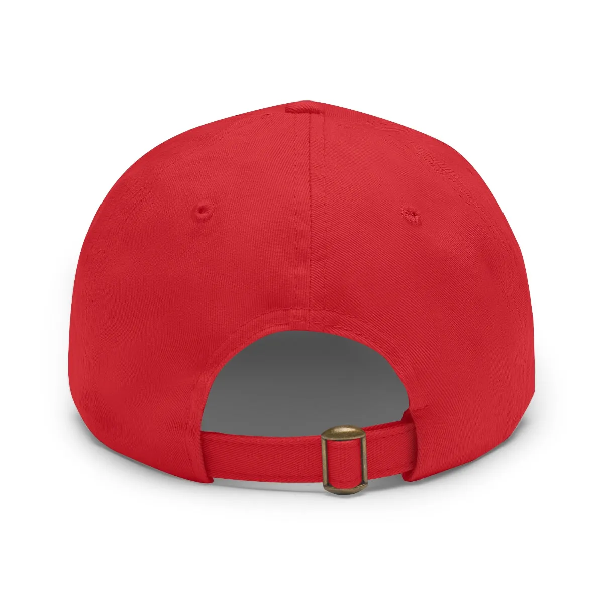Dreamer. White Lettering. Dad Hat with Leather Patch
